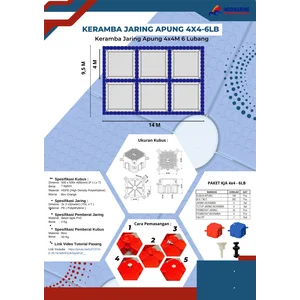 Keramba Jaring Apung 4x4M 6 Lubang
