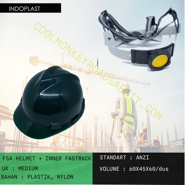 HELM SAFETY HIJAU + INNER FASTRACK