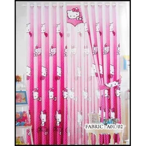 Tirai Gorden Kamar Anak Karakter Hello Kitty