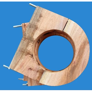 Wooden Block Mahogany 3 Inch 50mm Thickness Including Ubolt