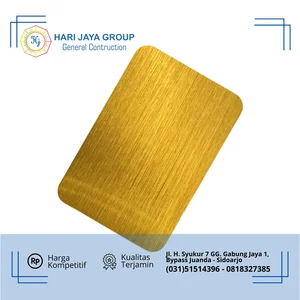 Plat SUS 201 Hairline Gold Tebal 0.8mm x 1.2m x 2.4m