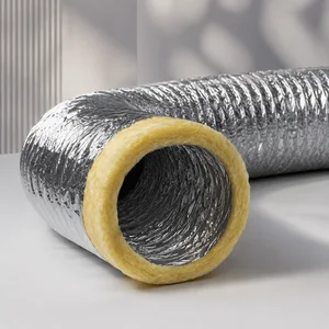 Flexible duct isolasi glaswool 16kg/M3 dia.8inch x 10 mtr