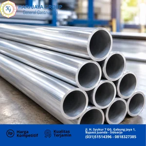 Pipa Aluminium 1inch tebal 3 mm x 6 mtr