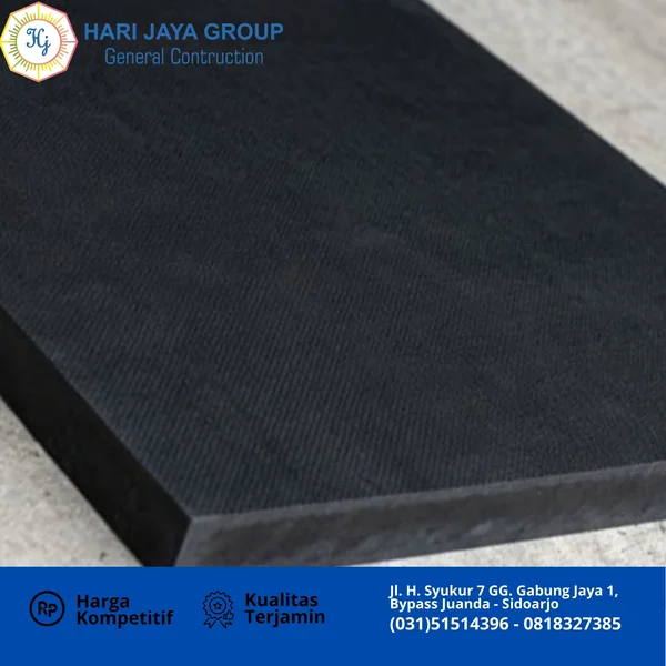 Karet lembaran hitam tebal 5cm x 1 mtr x 1 mtr
