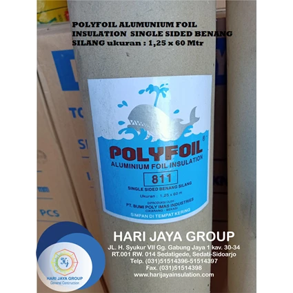 Dari Alumunium Foil single Sided Benang Silang (Polyfoil) Uk : 1250x6000 MM 0