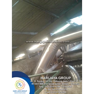Insulation Pipa Steam 14inc dengan Polyurethane 15 meter