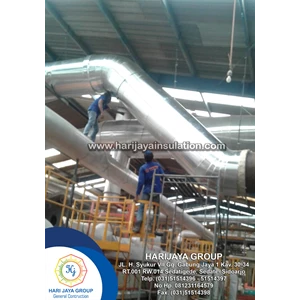 Jasa + Material Ducting Recovery Diameter 900mm Rw Blanket D.80 Alsheet 0.6mm 100m