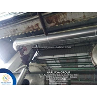 Insulation Pipa Steam Material & Jasa Pipa Lurus 50m Elbow 34 pcs Tee 15 pcs Rw pipa #50mm Alsheet 0.6mm By Hari Jaya Makmur