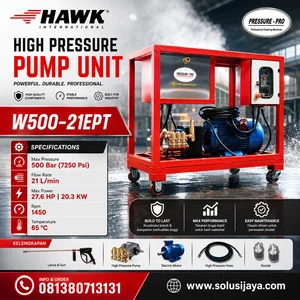 High Pressure Pump - High Pressure Cleaner - Water Jet Cleaner 500 Bar 21 Lpm
