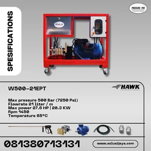 Hawk High Pressure pump cleaners tekanan 500 bar flow rate 21 lt/m