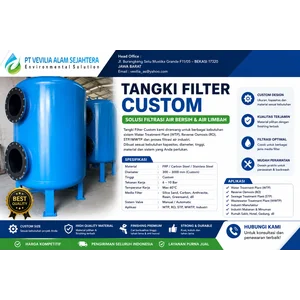 Tangki Filter Custom Water Treatment Carbon Steel – Filter Vessel