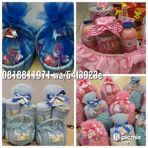 souvenir Paket aneka rotan kain tile 