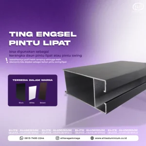  Tiang Aluminium Engsel Pintu Lipat 8cm