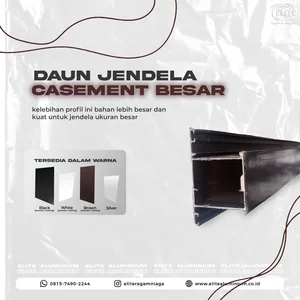 Daun Jendela Casement Besar - Clear Anodise (CA) / Silver