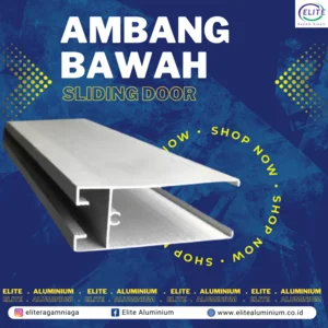 Ambang Bawah Sliding Door - Clear Anodise (CA) / Silver