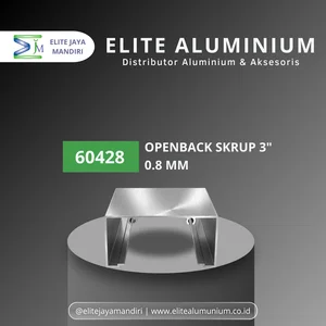 Kusen Aluminium Open Back Sekrup 3 Inch Hitam Anodized