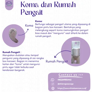 KOMA DAN RUMAH PENGAIT KUNCI PINTU BOX KAROSERI - SILVER/CA