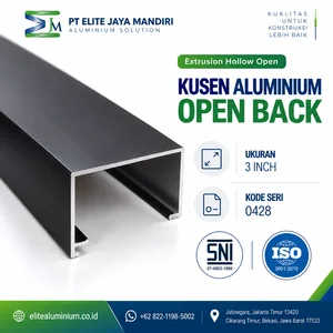 Kusen Aluminium Open Back 3 Inch (76.2 x 38.1 mm) Aluminium Alloy - CA (Clear Anodized) / Anodized Black / Powder Coating White / Wood Grain