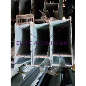 Tiang Pintu Lipat Besar Aluminium - PC White / Putih Coating