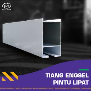 Tiang Engsel Pintu Lipat - PC White / Putih Coating