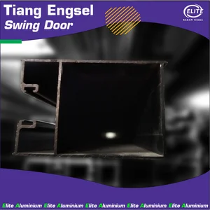 Aluminium Tiang Engsel Swing Door - Brown Anodize