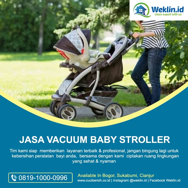 Jasa Vacuum Kereta Bayi / Stroller | WEKLIN.ID By PT. Berdikari Tunggal Perkasa (CuciBersih)