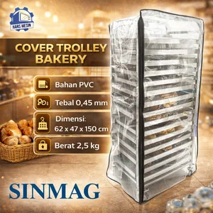 COVER BAKERY TROLLEY SINMAG BISA UNTUK BPT-15 GETRA RAK TROLI