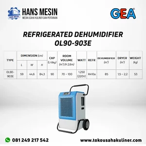 REFRIGERATED DEHUMIDIFIER OL90 903E GEA