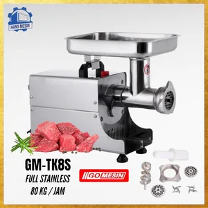 MIXER GRINDER INDUSTRI 80 KG / JAM FULL STAINLESS REVERSIBLE "GOMESIN" GM-TK8S
