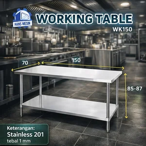 WORKING TABLE STAINLESS STEEL (GETRA) WK-150