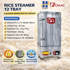 Gas Cooker & Rice Steaming Cart FOMAC RSC-GJY12
