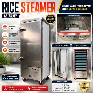 RICE STEAMER 12 TRAY PGS