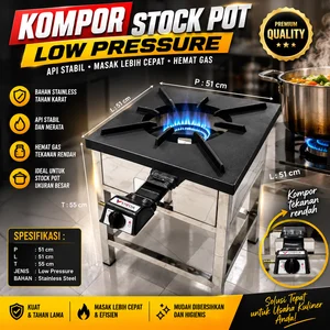 GAS STOCK POT CUSTOM STAINLESS STEEL PGS/Kompor Gas Komersial