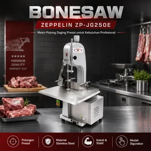 Mesin Potong Daging Zeppelin ZP-JG250E Stainless Steel/Alat Pemotong Daging