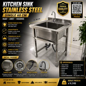 Wastafel Cuci Piring Single Sink Stainless Steel custom pgs/kitchen sink