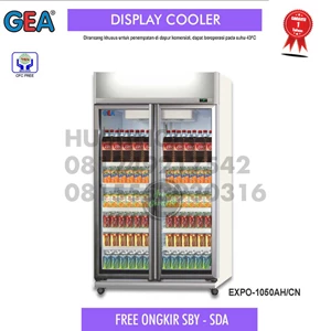 Kulkas Showcase almunium display cooler 2 pintu 1050 liter GEA EXPO 1050AHCN