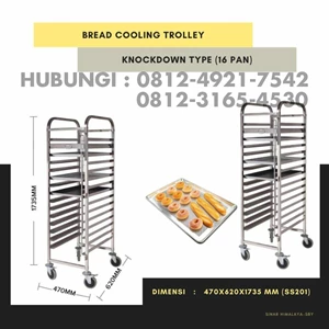 TROLLEY BAKERY STAINLESS 16 LOYANG SHM made in Taiwan