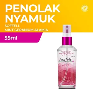Soffell Anti Mosquito Spray Bottle Natural Geranium 55Ml
