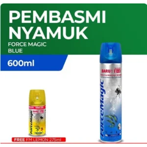 Force Magic Mosquito Repellent Blue 600Ml + Free Force Magic Lemon 275Ml 