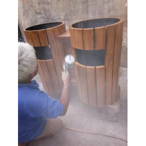 Tong Tempat Sampah Kayu Custom