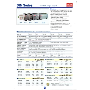 Din Rail Power Supply Mean Well Model DR-75-24 24Vdc 3.2 Amps
