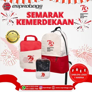 Tas Promosi HUT RI Paket Tas Ransel Spesial Hari Kemerdekaan Indonesia Tas Ransel Tas Selempang Tas SouvenirTas Pouch Esprobags