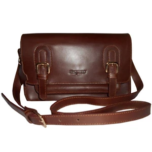 Leather Sling bag Brown women's