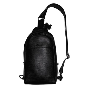 Men's Leather Sling bag MK-01 Black 