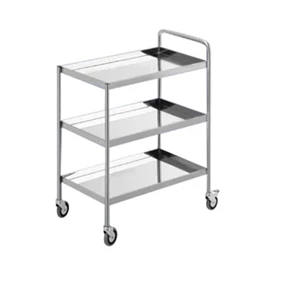 3 Stack Stainless Steel Food Trolley