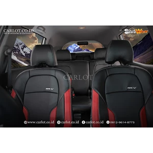 Cover Kulit Jok Mobil Seatwear Honda Br-V Black Red
