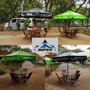 4 Seat Teak Cafe Umbrella Tent