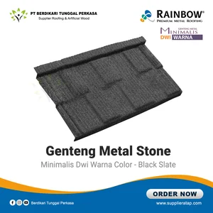 Genteng Metal Stone Minimalis Dwi Warna Rainbow Roof