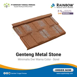 Minimalist Dual Color Metal Stone Roof Tiles - Rainbow Roof