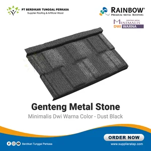 Minimalist Dual Color Metal Stone Roof Tiles - Rainbow Roof